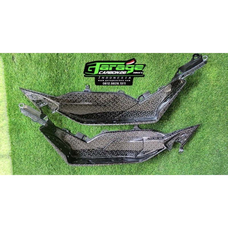 Dek bordes pcx 150 160 Carbon KEVLAR motif bisa request floor lantai pijakan kaki