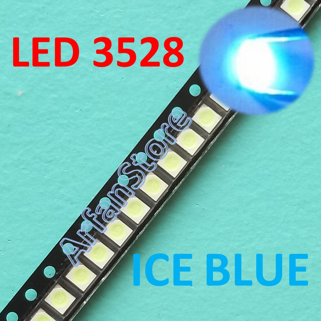 LED 3528 Ice Blue  Per 25pcs SMD Chip Warna Biru Muda