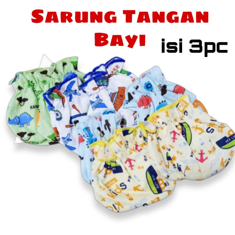 HALUS. 3 atau 4 PCS Sarung tangan kaos kaki bayi KATUN / Set Sarung tangan bayi