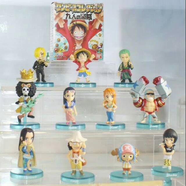 FC 20 One Piece Figure Collection ORI Bandai New World SHP Mugiwara Mini Luffy Franky Zoro Brook