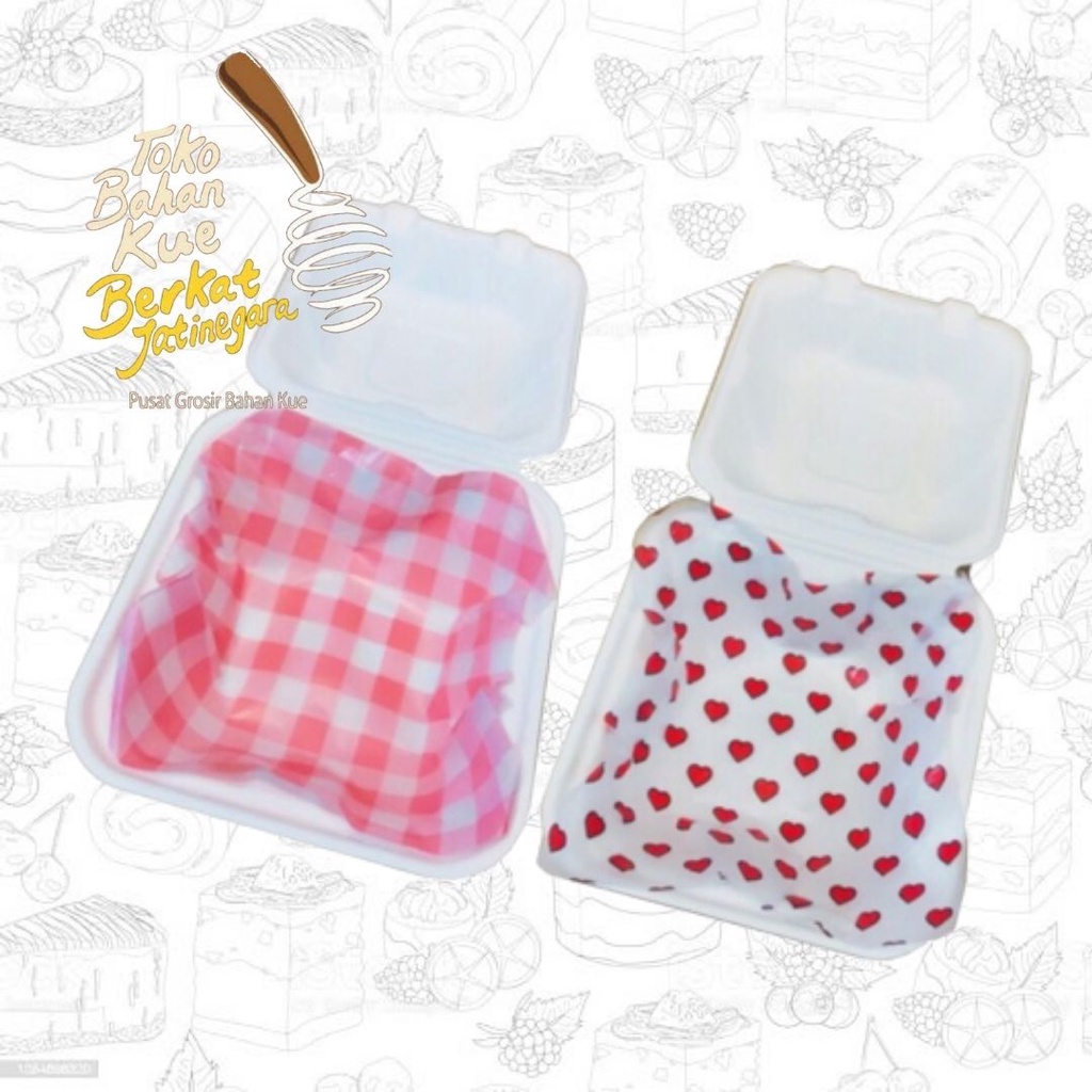 SUGARCANE BAGASSE BURGER BOX 6 INCH / KOREAN BOX 450 ML / LUNCH BOX / ISI 5 PCS