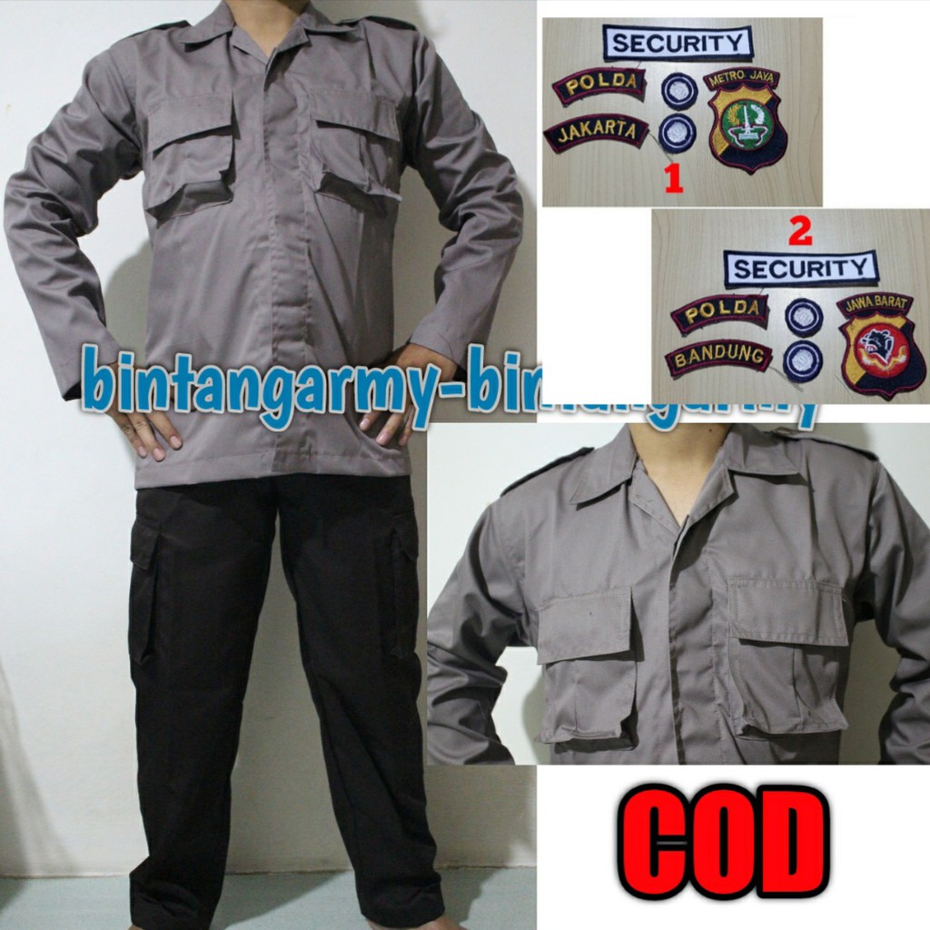 Seragam PDL SECURITY / PDL COKLAT SATPAM POLis BARU + atribut