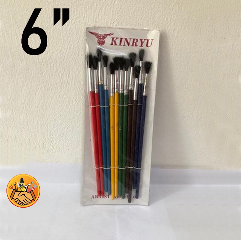 

KUAS CAT KUAS LUKIS WARNA WARNI UKURAN KECIL SEDANG BESAR isi 12pcs