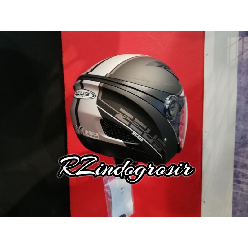 HELM ZEUS ZS610 ZS 610 ZS-610 GRAFIK MBLK 0017 SILVER