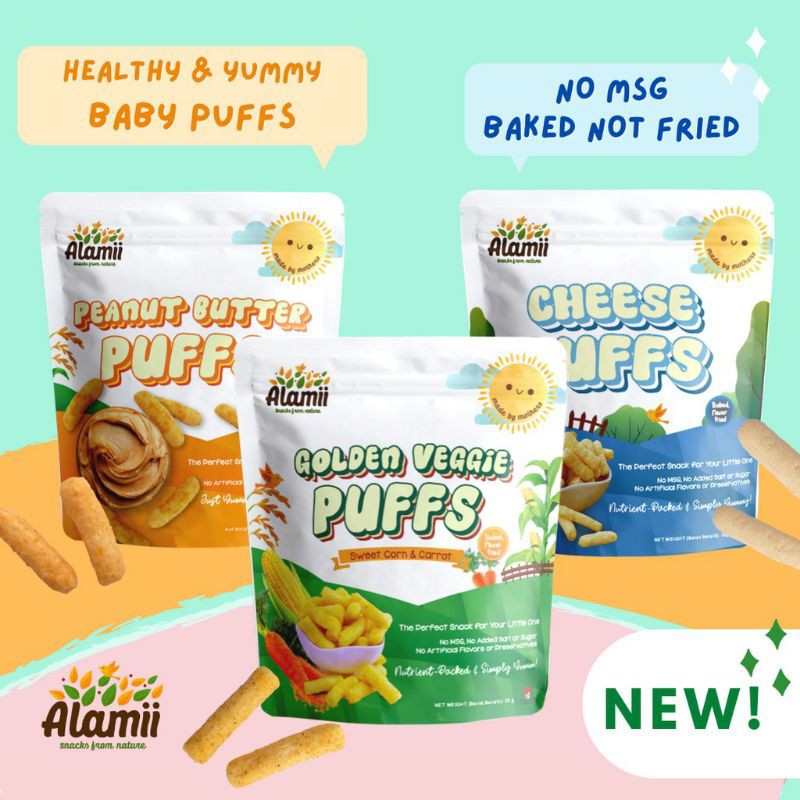 Alamii Puffs (30g) NO MSG NO SALT Snacking 8+