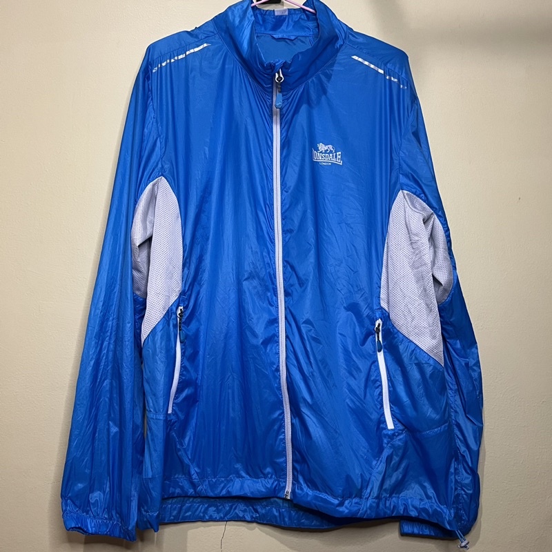 Thirft Jaket Running Merk Lonsdale London Warna Biru / Preloved / Second Murah meriah