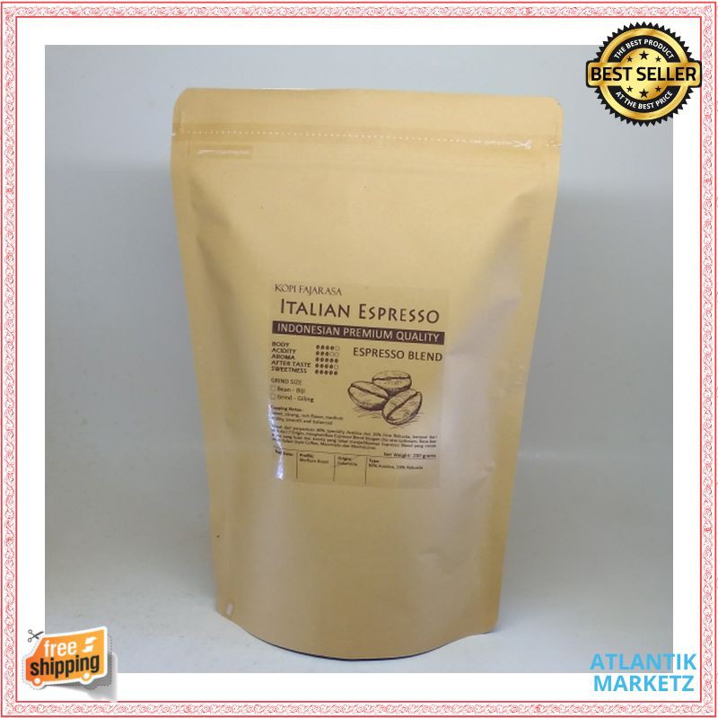 

Kopi Fajarasa Italian Espresso Biji Kopi Espresso Blend 1 kg