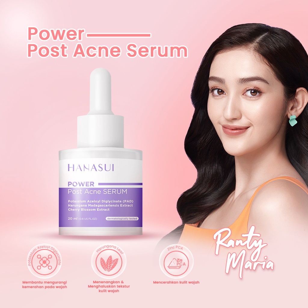 Hanasui Power Serum 20ml - Peeling / Acne / Brightening / Barrier / Bakuchiol / Post Acne / Bright Expert Original BPOM