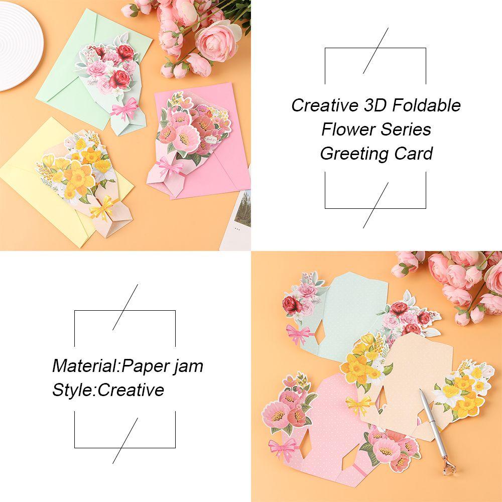 Preva Flower Series Card Kartu Lipat 3D DIY Kreatif Baru