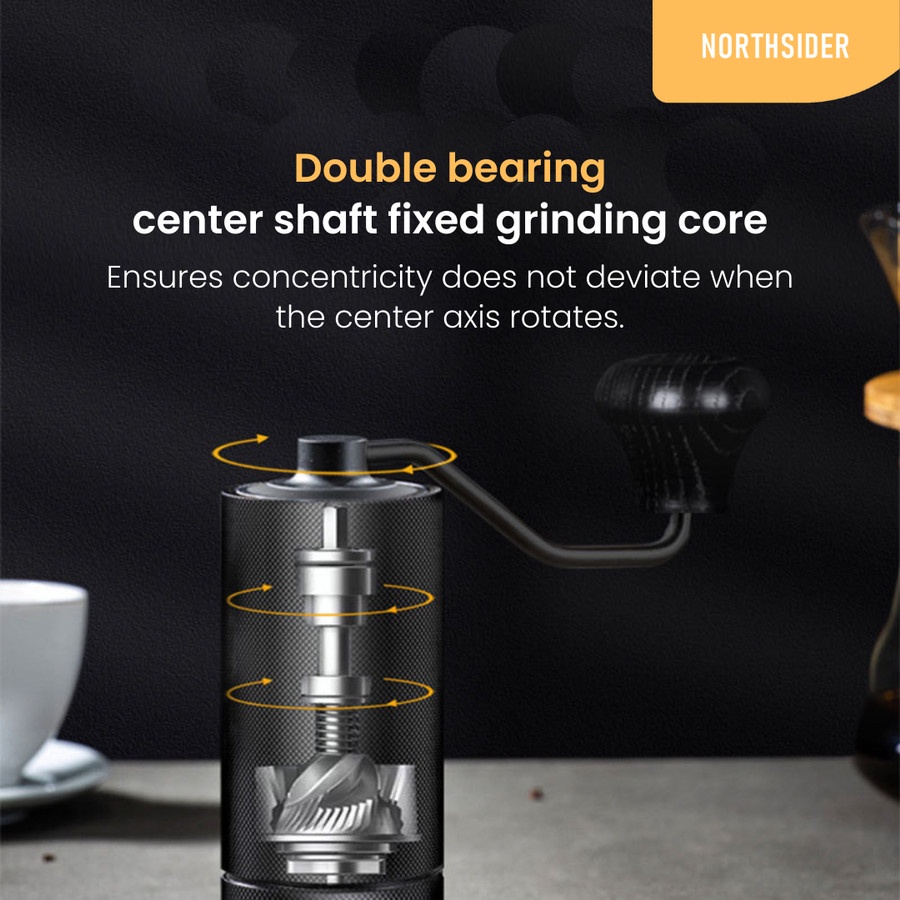 HAND COFFEE GRINDER KOPI MANUAL STAINLESS STEEL CONICAL BURR JS-20