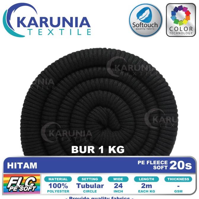 PE Fleece 20s | Hitam | Kain | Karunia Textile