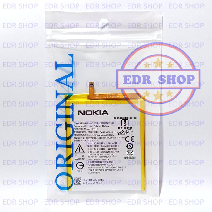 Batre Nokia 6 TA1003 HE316 TA 1003 Batu Battery Baterai Tanam Original