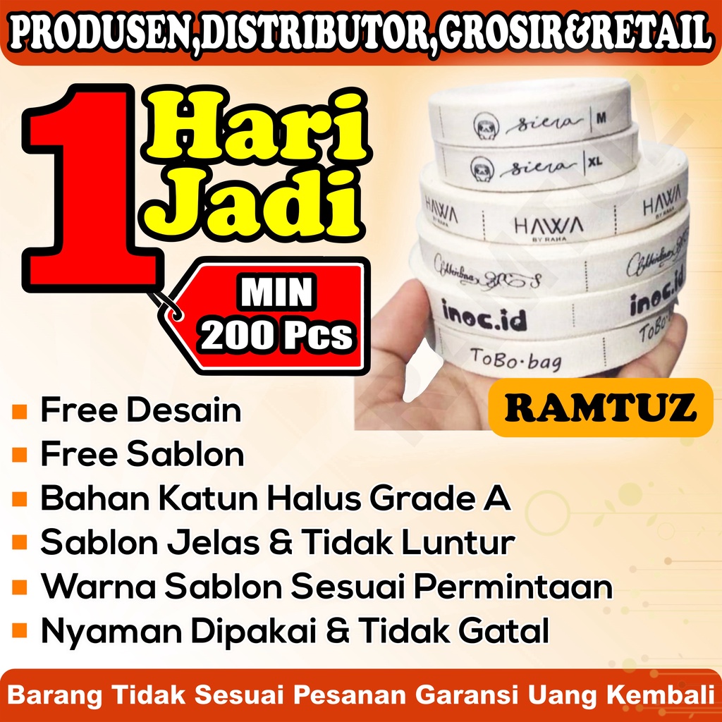 

LABEL BAJU FREE DESAIN 1-2 hari jadi