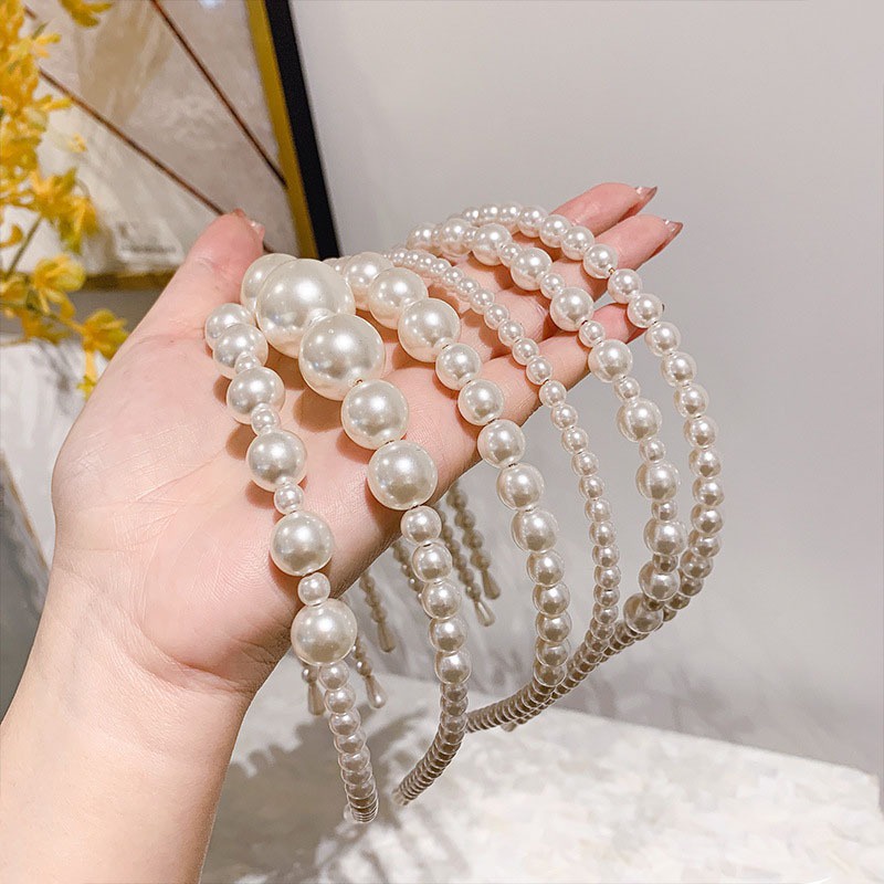 AC005 Bando Mutiara Pearl Headband Korea