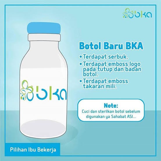 Botol Kaca Asi Baru Merk BKA 100ml isi 16pcs - Botol Asi BKA - Botol Penyimpanan Asi - Botol Vial