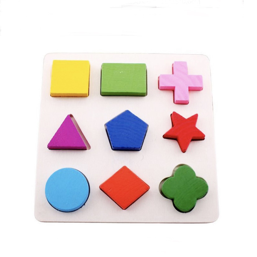 PUZZLE GEOMETRI 9PCS | puzzle shape bentuk edukasi anak montessori