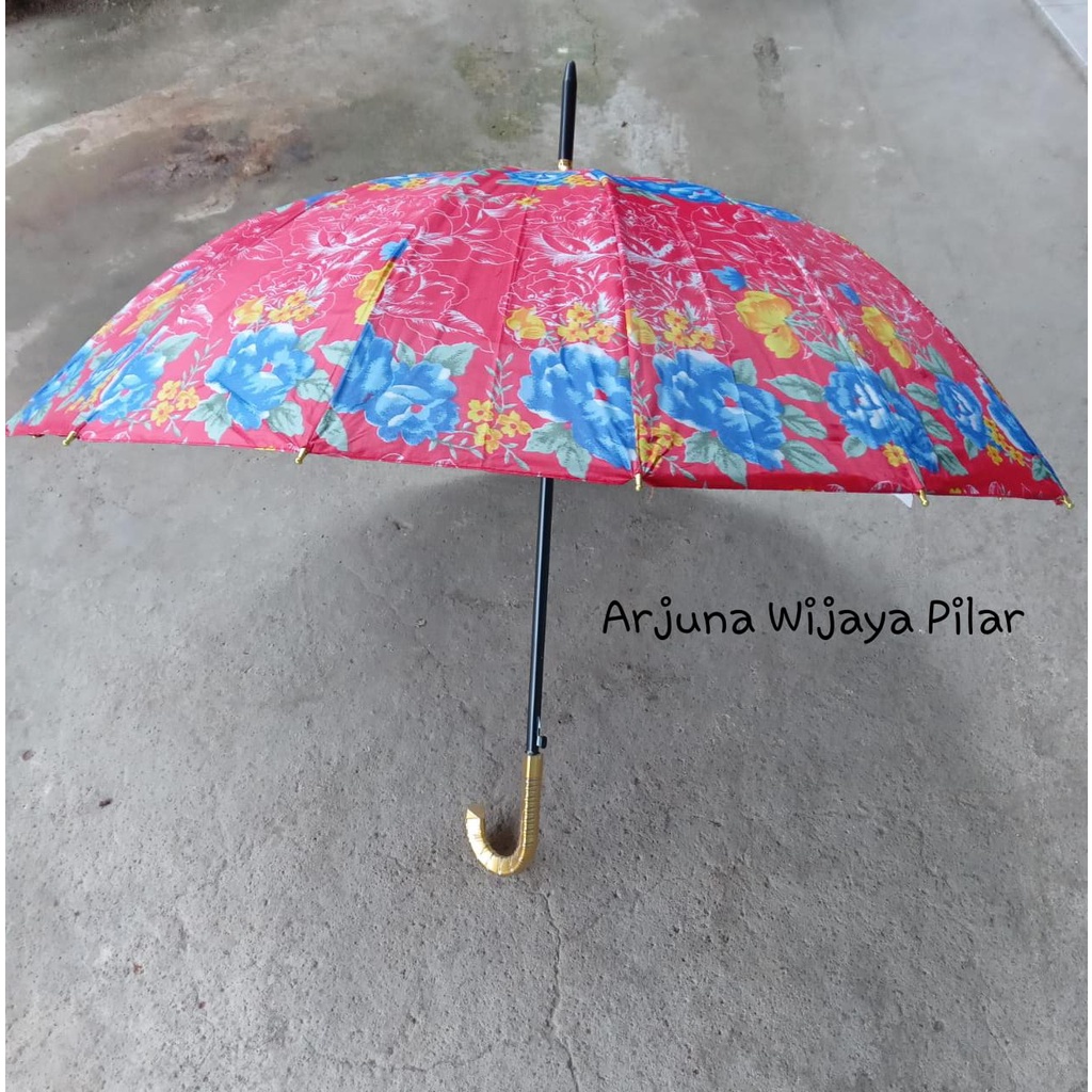 Payung 16 Jari Satin Kembang / Umbrella Motif