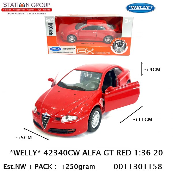 WELLY 42340CW ALFA GT RED 1-36 20 DIECAST