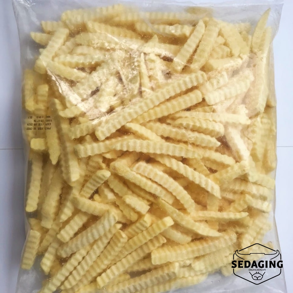 

Kentang Beku CRINKLE CUT Premium / Kentang Frozen / Kentang Goreng Beku