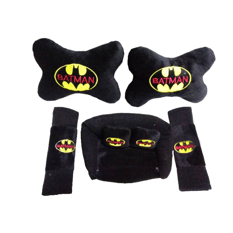 Car Set Bantal Mobil Batman 3in1 / Bantal Mobil BATMAN LUCU - 2in1