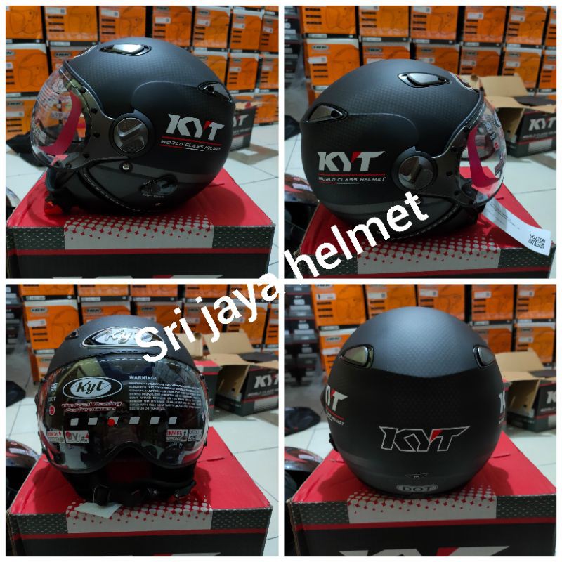 HELM KYT ELSICO #3 BLAK DOFF CARBON