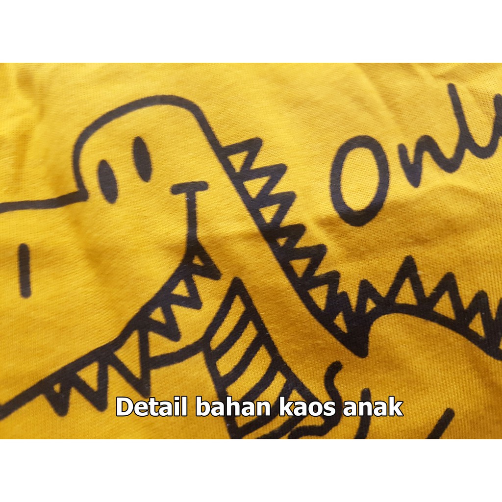 Kaos Anak Sablon (S) Bahan Katun, Sablon, Salur, Baju Harian Anak, Kaos Murah