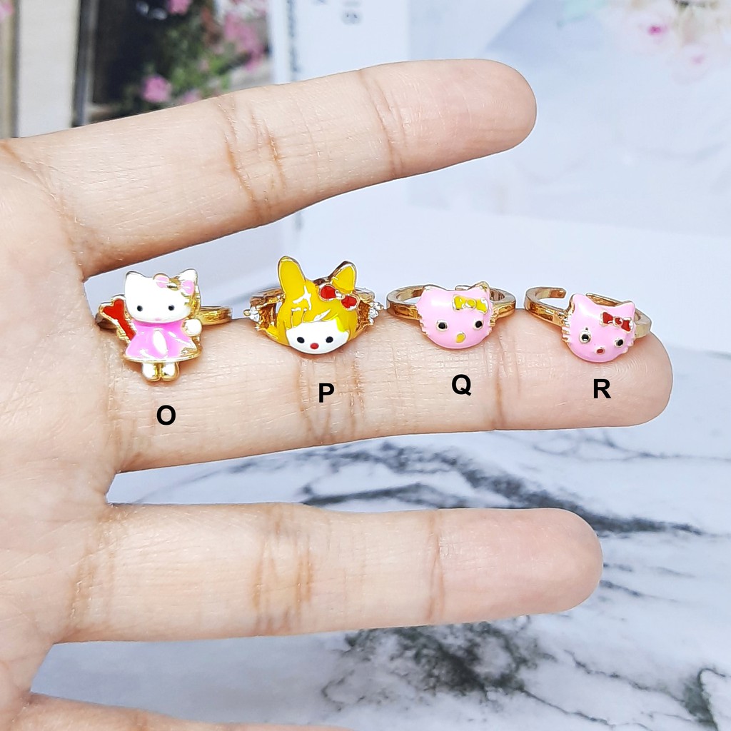 Cincin Anak Xuping HK Kitty Kucing Strawberry Lapis Emas - BR317