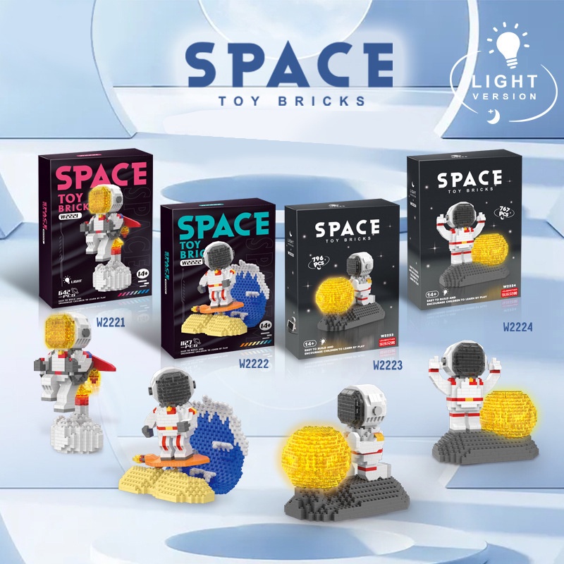 Nano Block Astronaut Model Diy Balok Mainan Anak Balok Susun Mainan Anak Perempuan