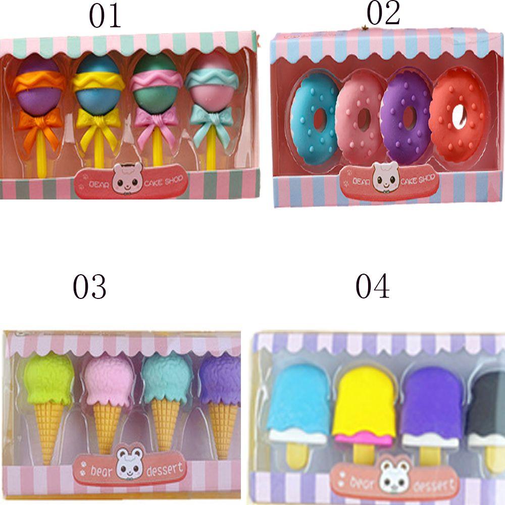 Pineapple 4pcs Eraser set Donat Baru Kartun Icecream