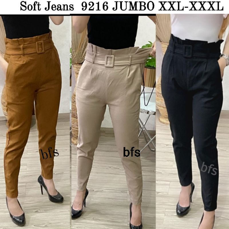 Celana Wanita SoftJeans Stretch Impor JUMBO 9216 /9288