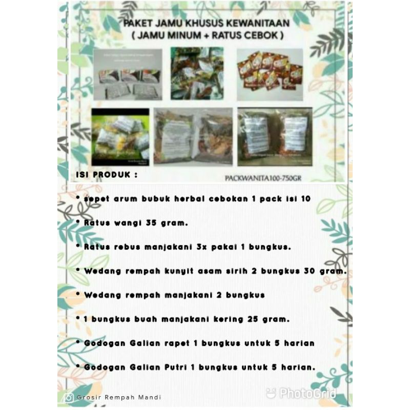 PAKET KHUSUS WANITA : PERAWATAN RATUS V SPA PLUS WEDANG REMPAH MANJAKANI, WEDANG MINUMAN WANITA