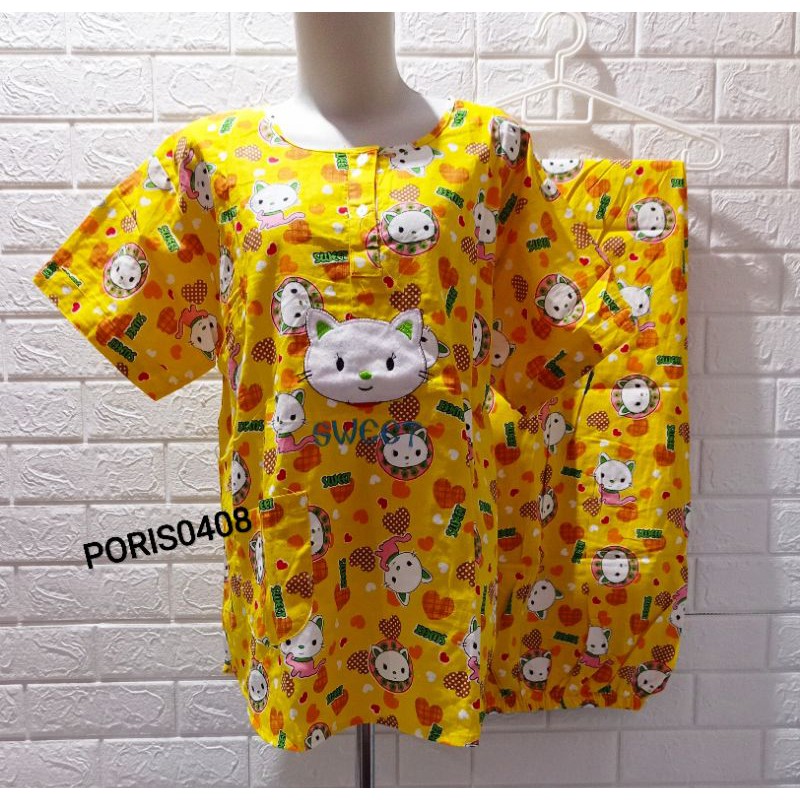 Baju Tidur Piyama HOKI CP Katun (sweet cat 1)