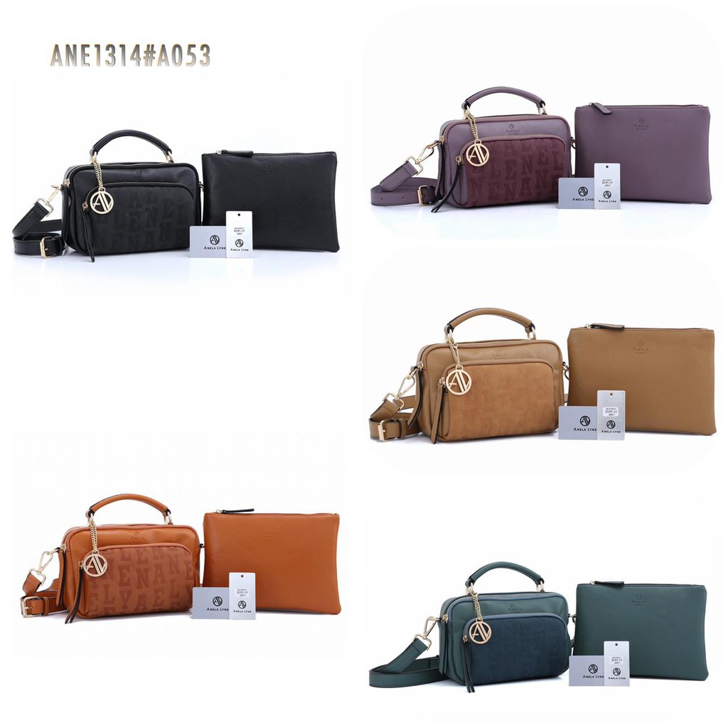 ANELA LYNE CASTALIA SATCHEL BAG ANE1314#A053 2IN1 WITH POUCH