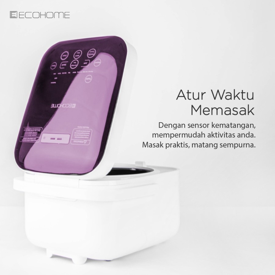 Rice Cooker Ecohome Low Carbo ELS888 / ELS-888 Original Garansi Resmi