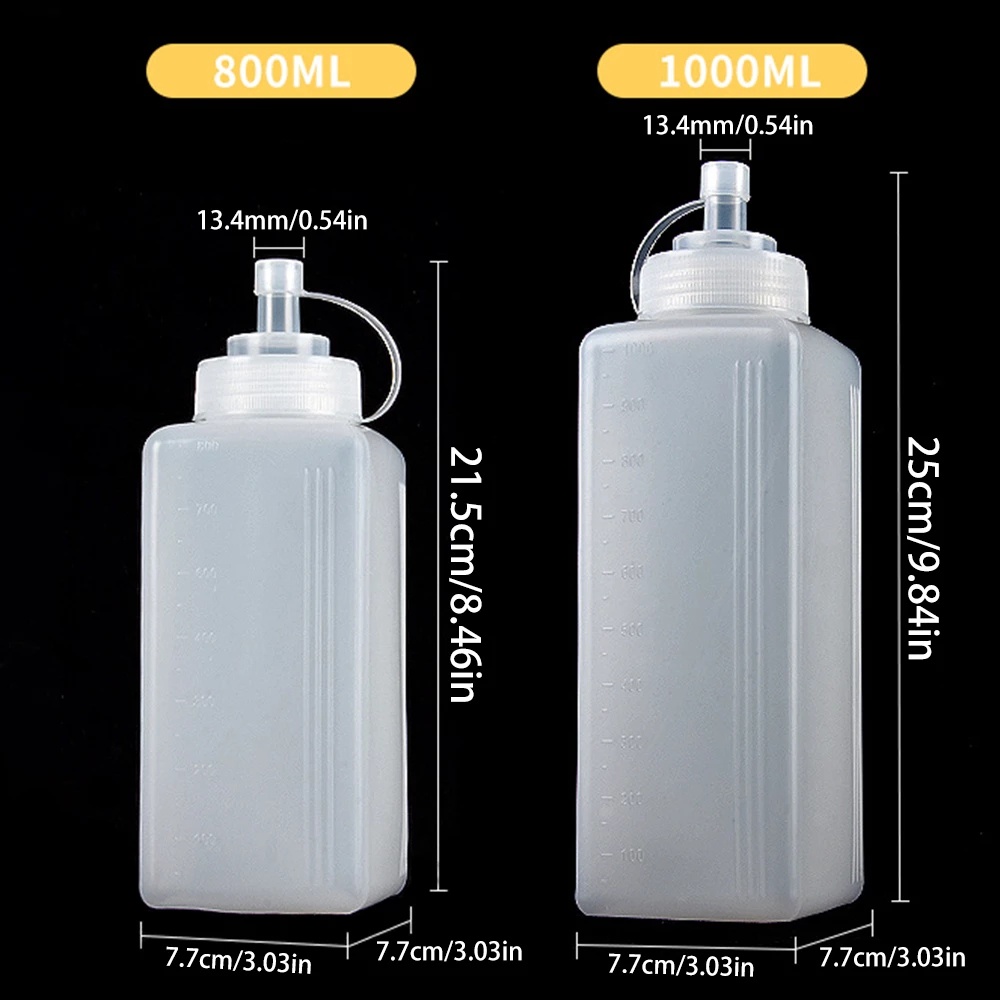 Botol Saus Buah Bahan Plastik Tahan Debu Ukuran 800 / 1000ML Untuk Rumah Tangga