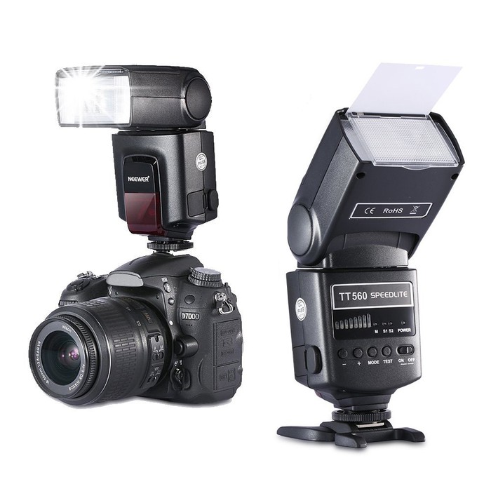 Flash Kamera Neewer Tt560 Flash Speedlite Untuk Canon Nikon Sony Panasonic Olympus Shopee Indonesia
