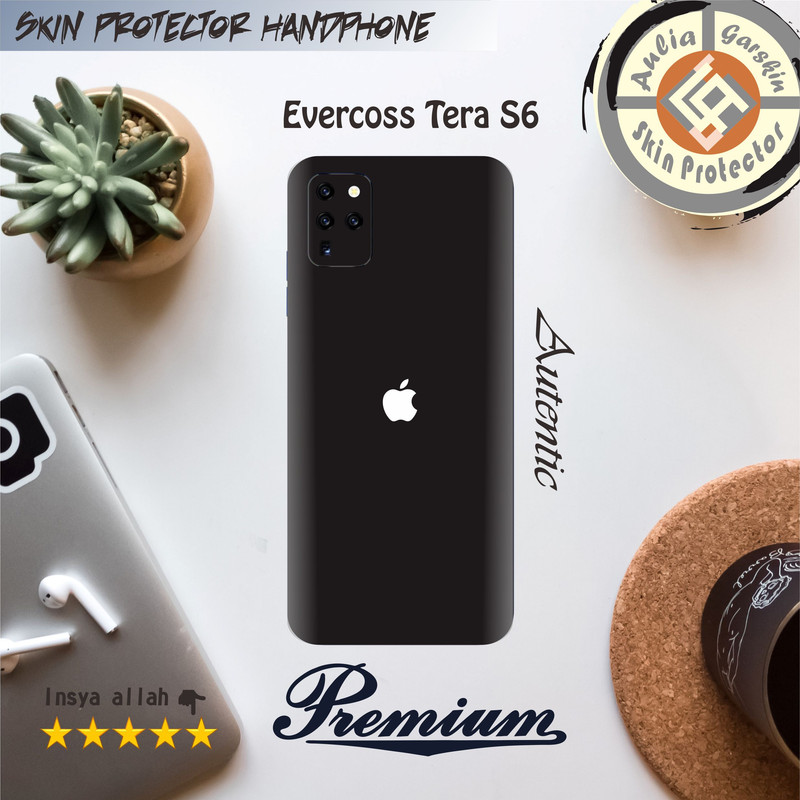 Garskin Hp Evercoss Tera S6 Motif Iphone Black    - Free Custom Motif