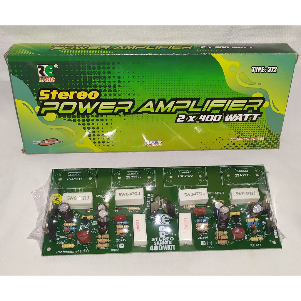 Kit Ranic Kit Power Amlifier Stereo 2x400 Watt Kit Type RE.017/372