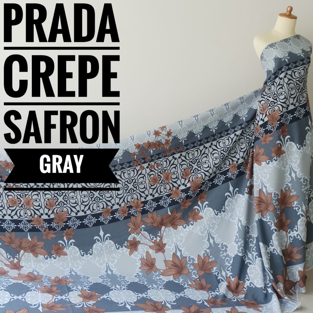 Kain Meteran Prada Crepe Safron Gray (0.5M)