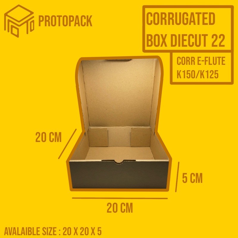 

Box die cut / kotak dus / corrugated box 20x20x7