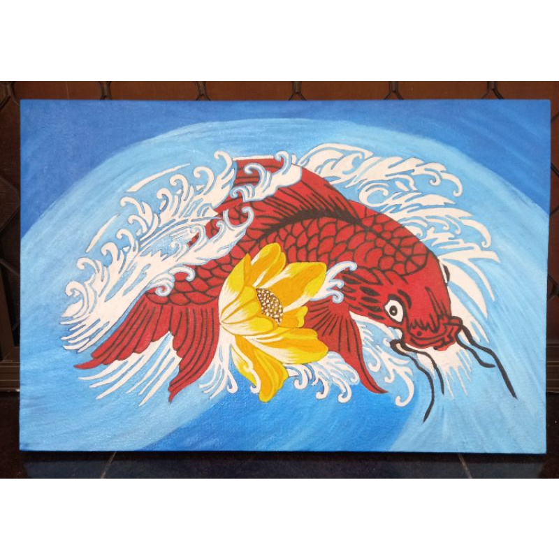Lukisan kanvas ikan 004