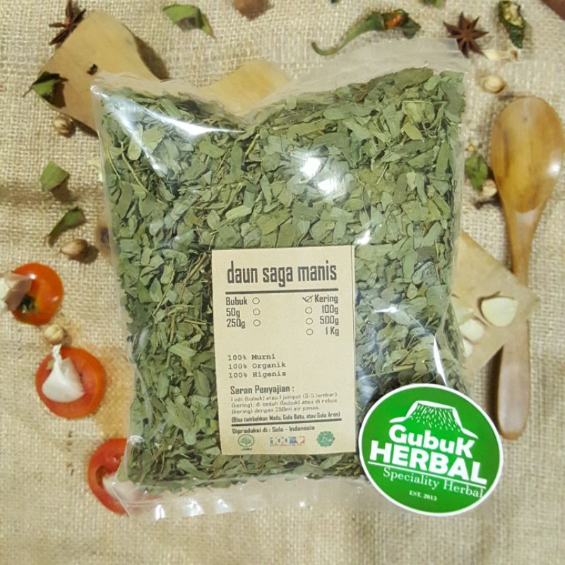 

DAUN SAGA MANIS KERING 100 GRAM - Abrus Precatorius - MURNI - JSR - REMPAH - PREMIUM QUALITY