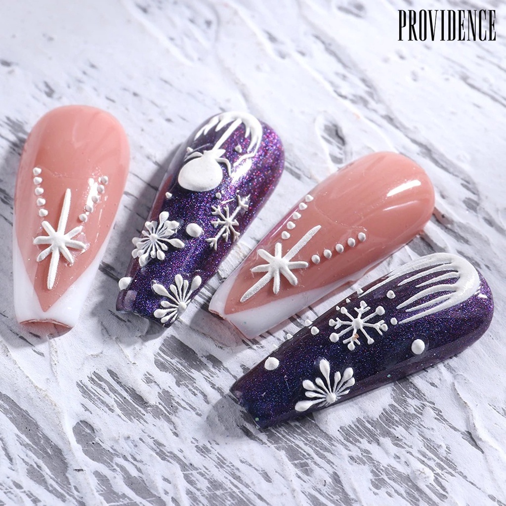 Providence Nail Sticker Snowflake Christmas Tree Nail Design Creative Nail Adhesive Decor Decals for Christmas Party