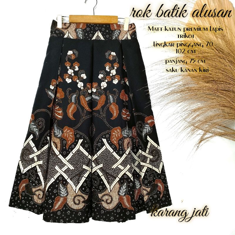 ROK BATIK 7/8 ALUSAN LAPIS PURING/TRIKOT / ROK BATIK MODERN / BAWAHAN BATIK-2