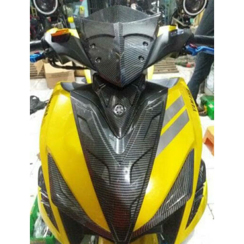 Cover Dasi Atas Carbon Bagian Logo Yamaha Motor Aerox 155