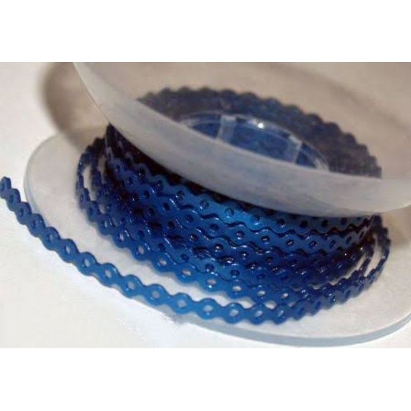 karet behel power chain biru metalic dan power chain 1 roll 4.5m