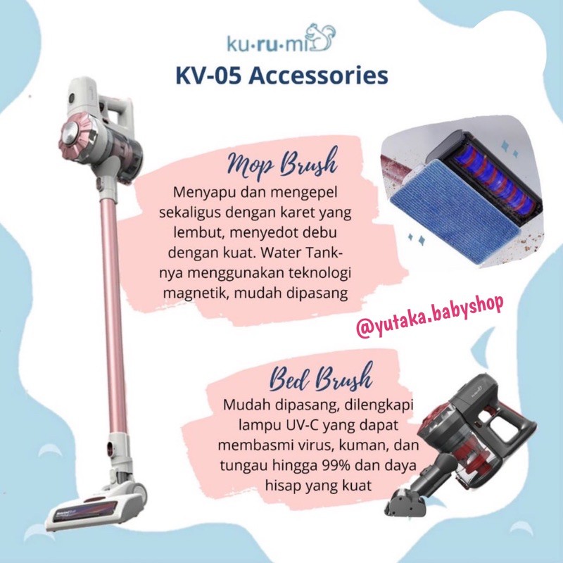 Kurumi aksesoris KV05 Bed brush & Mop roller brush KV 05