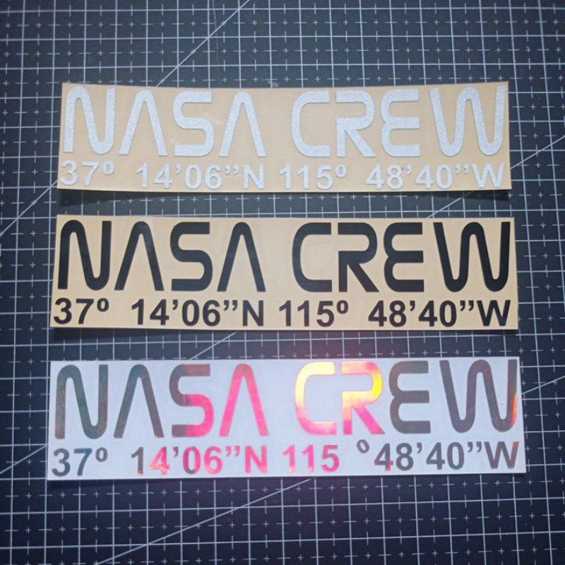 STICKER NASA CREW KORDINAT CUTTING