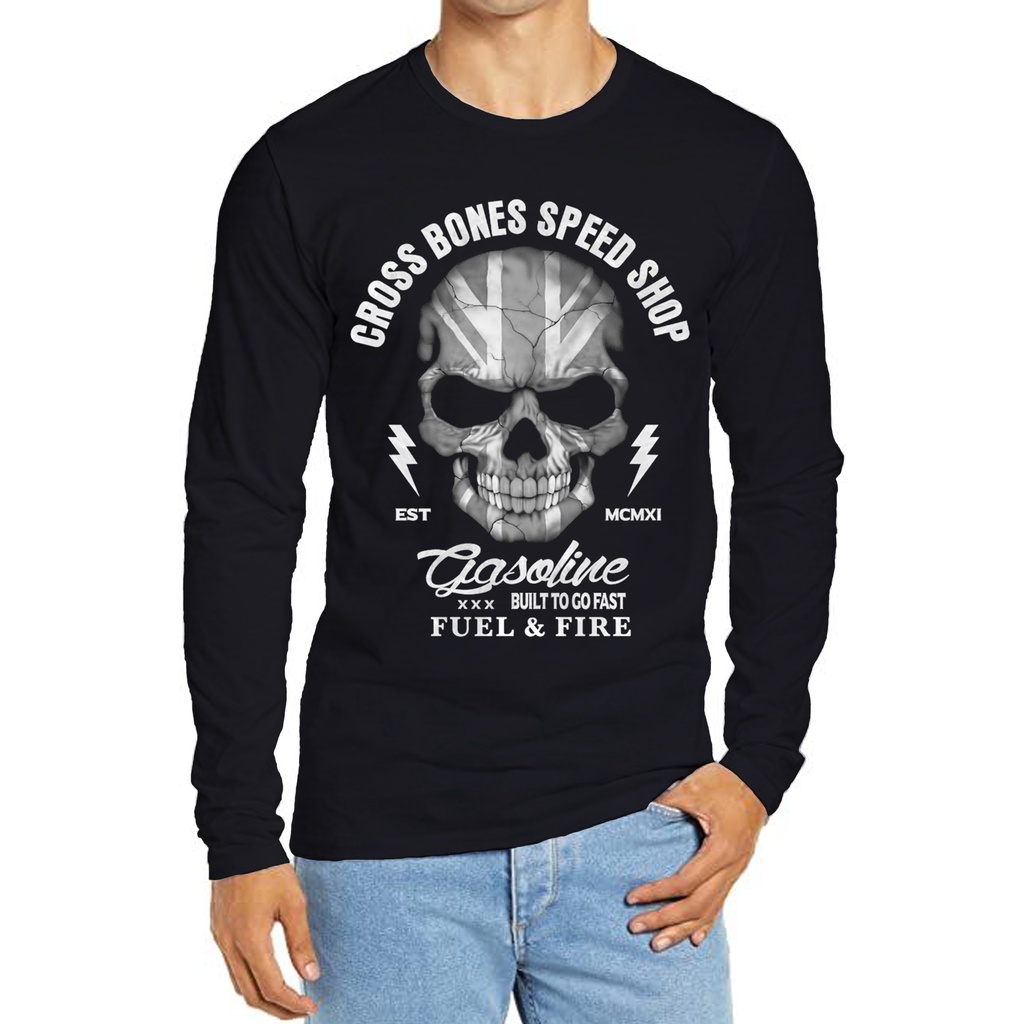 KAOS LENGAN PANJANG PRIA / KAOS LENGAN PANJANG JUMBO PRIA ( GASOLINE)