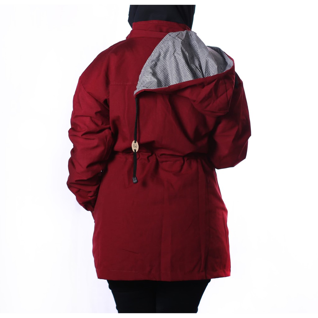 Jaket Parka Simple Wanita | Jaket Hoodie Outdoor Cewe | Jaket Gunung Musim Dingin Tebal Terlaris